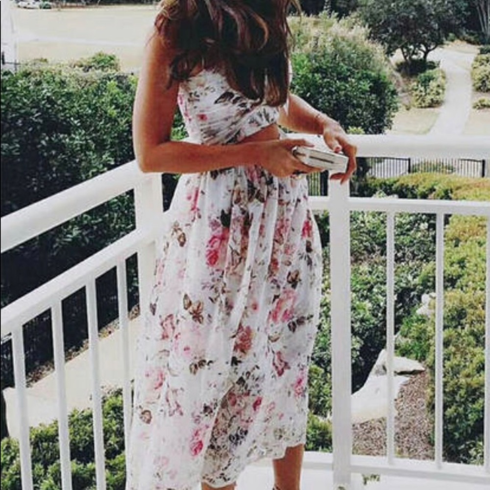 Zimmerman dress size 0, floral with eyelet trim.